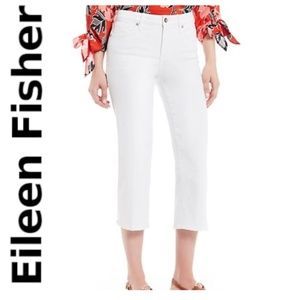Eileen Fisher White Denim Jean Capri